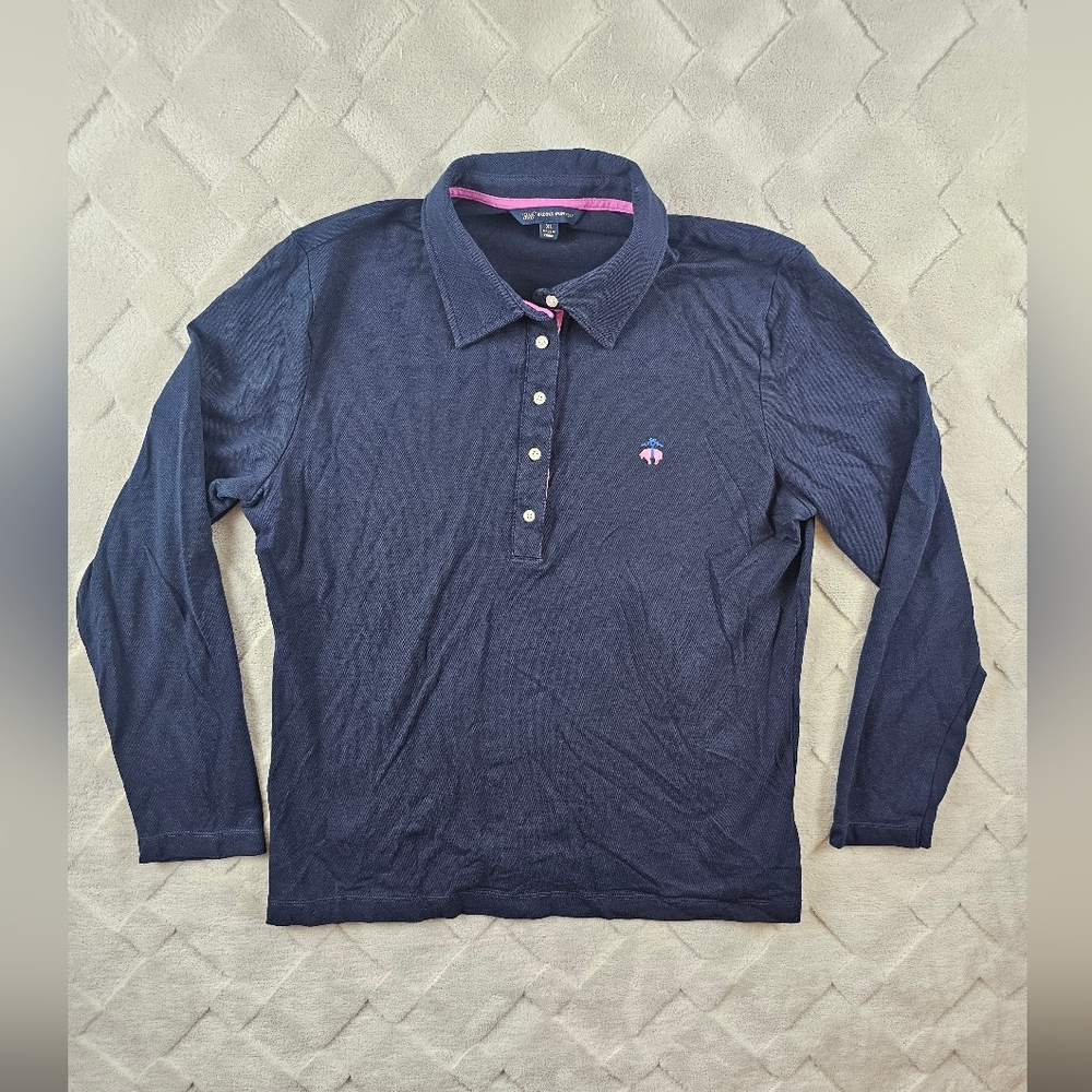 Brooks Brothers Polo Shirt Womens Extra Large Long Sleeve